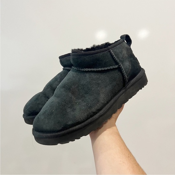 Ugg Classic Ultra Mini Boots in Black - Picture 1 of 13